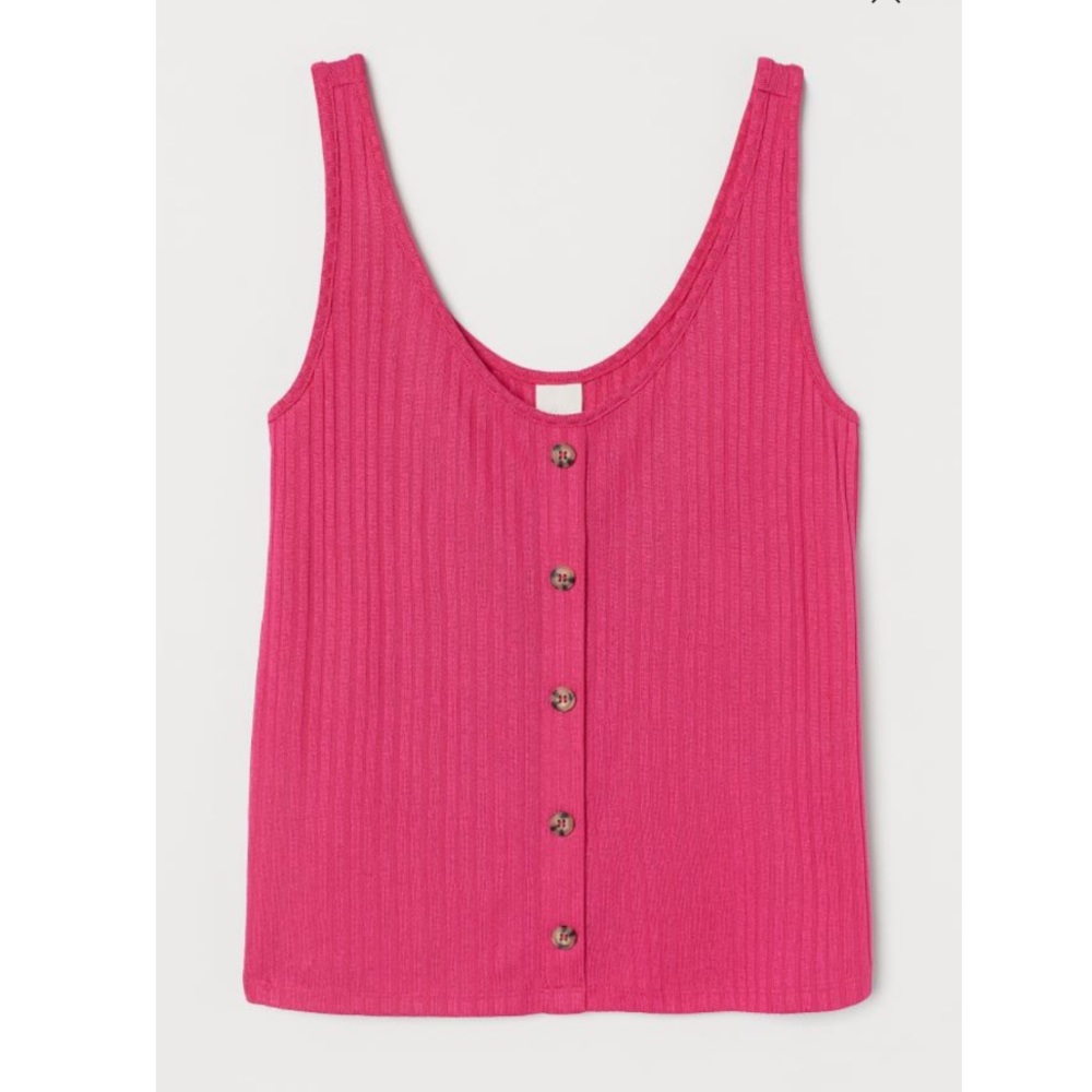 H&M Pink Ribbed Tank Top - Picture 4 of 5